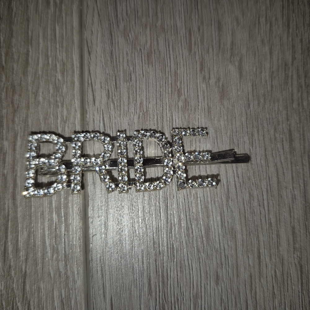 Elegant Silver 'Bride' Hair Clip